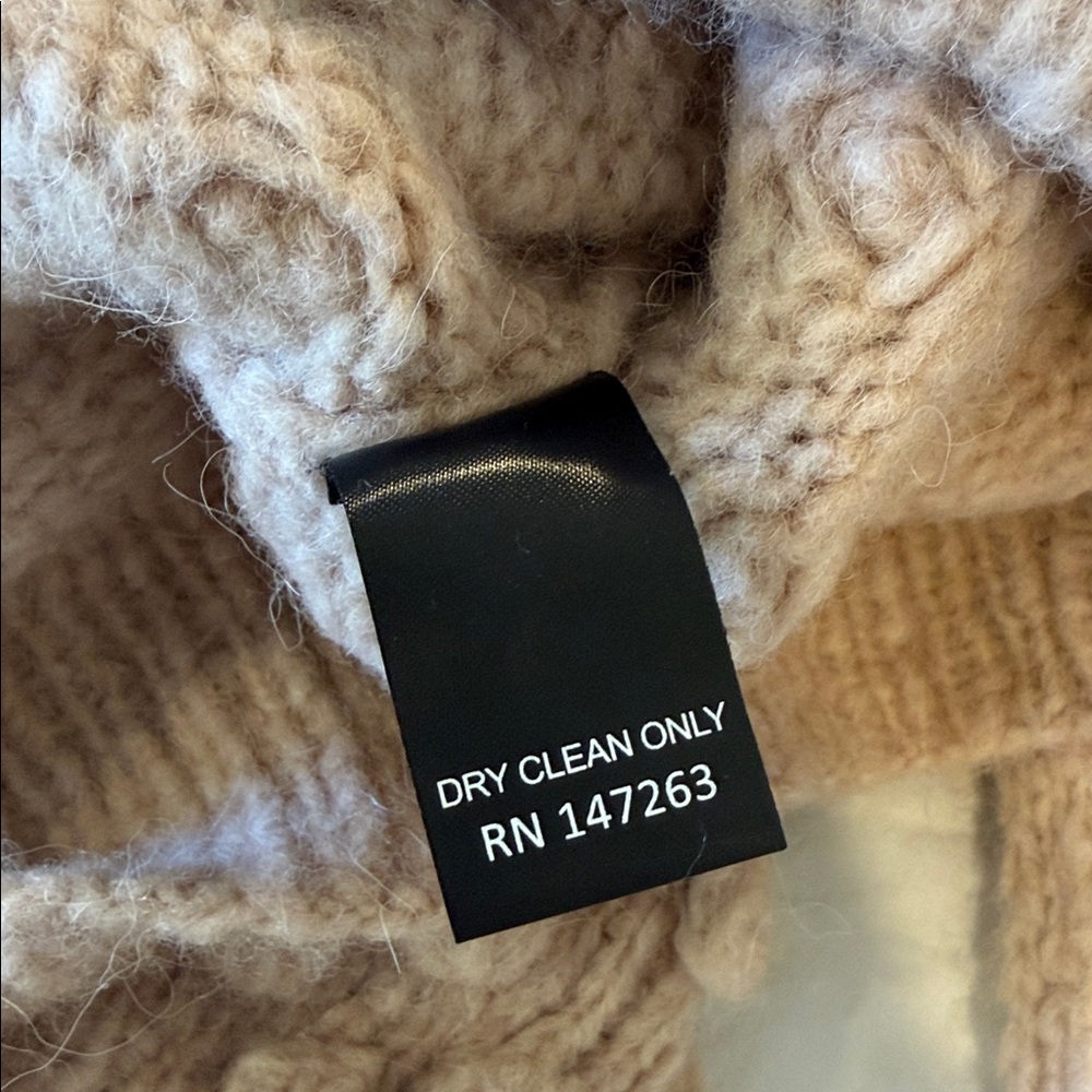 Textured Bobble Crewneck Sweater in Beige - Picture 9 of 10